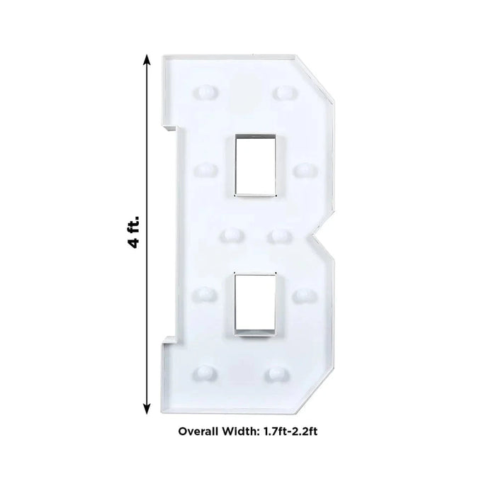 4ft Giant LED Marquee Letter Foam Board with 10 Warm White Battery Operated LEDs - White