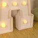 4ft Giant LED Marquee Letter Foam Board with 10 Warm White Battery Operated LEDs - White