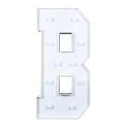 4ft Giant LED Marquee Letter Foam Board with 10 Warm White Battery Operated LEDs - White