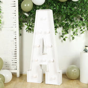 4ft Giant LED Marquee Letter Foam Board with 10 Warm White Battery Operated LEDs - White