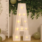 4ft Giant LED Marquee Letter Foam Board with 10 Warm White Battery Operated LEDs - White