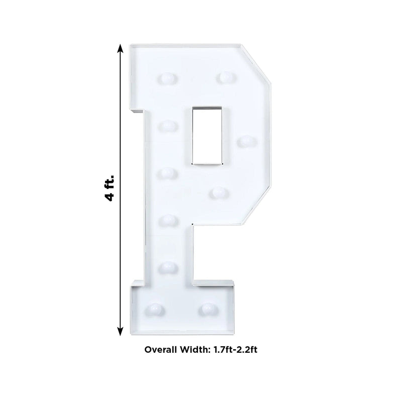 4ft XL LED Marquee Letter Foam Board with 10 Warm White Battery Operated LEDs - White