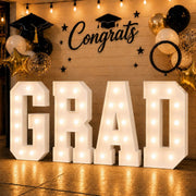 4ft Lighted Pre-Cut Foam Board LED "GRAD" Marquee Letter Set