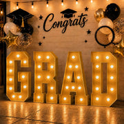 4ft Lighted Pre-Cut Foam Board LED "GRAD" Marquee Letter Set