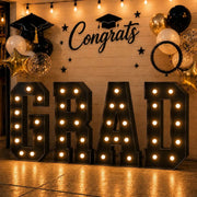 4ft Lighted Pre-Cut Foam Board LED "GRAD" Marquee Letter Set
