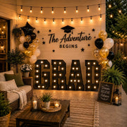 4ft Lighted Pre-Cut Foam Board LED "GRAD" Marquee Letter Set