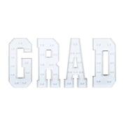 4ft Lighted Pre-Cut Foam Board LED "GRAD" Marquee Letter Set BDL_WOD_METLTR11_4FT_WHT_GRAD