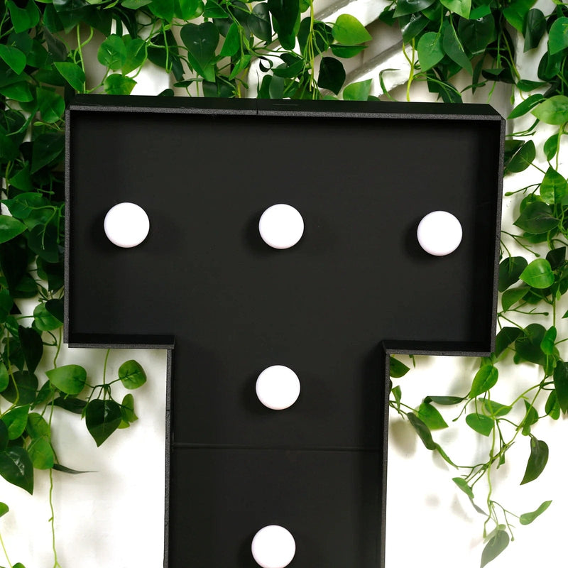 4ft Lighted Pre-Cut Foam Board LED Marquee Letter - Black