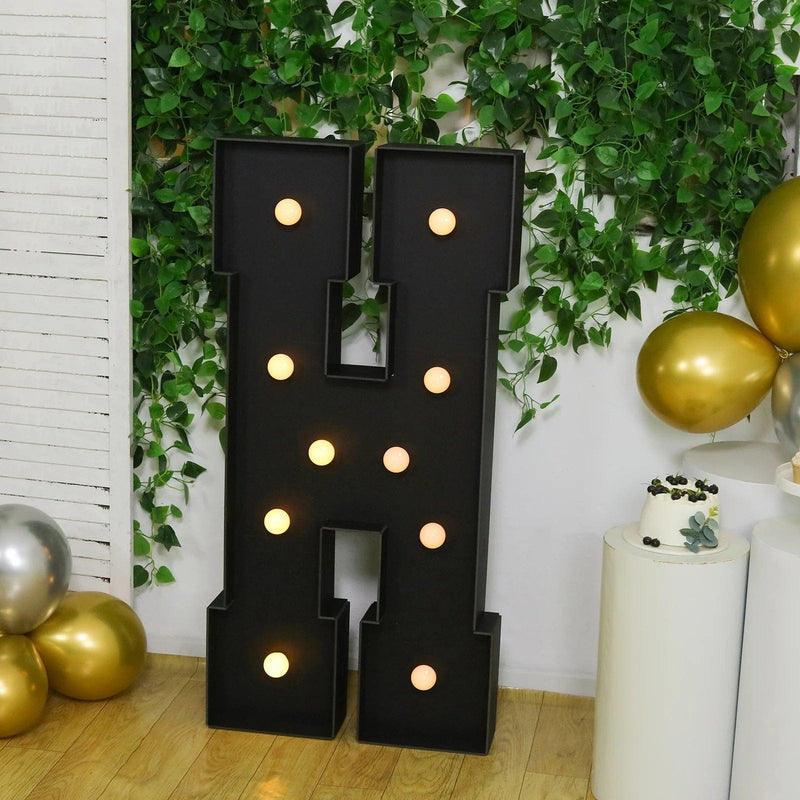 4ft Lighted Pre-Cut Foam Board LED Marquee Letter - Black
