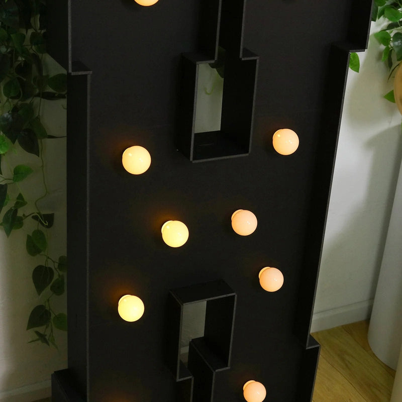 4ft Lighted Pre-Cut Foam Board LED Marquee Letter - Black