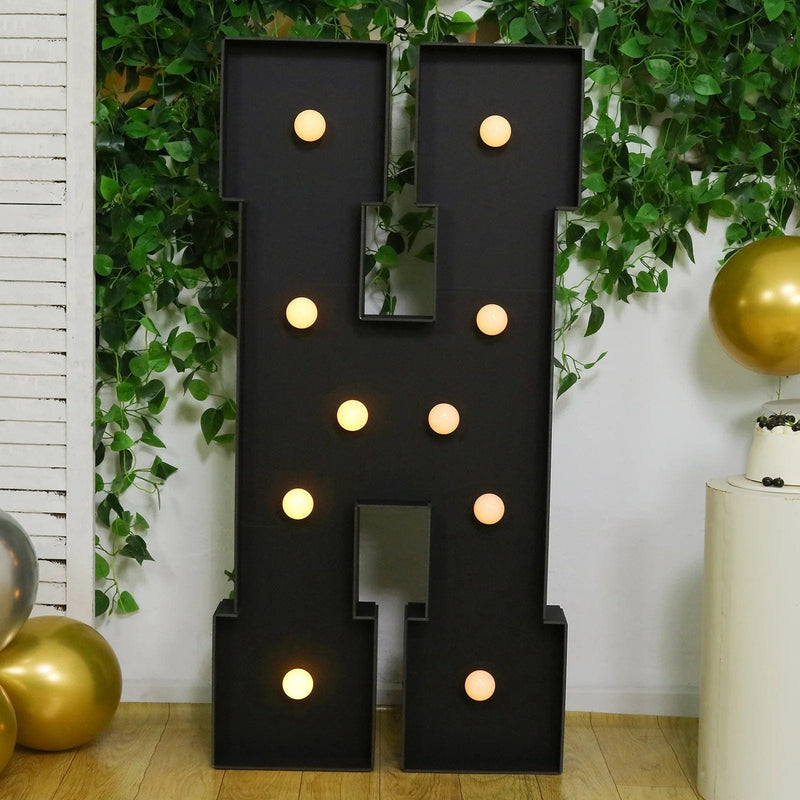 4ft Lighted Pre-Cut Foam Board LED Marquee Letter - Black