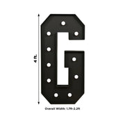 4ft Lighted Pre-Cut Foam Board LED Marquee Letter - Black