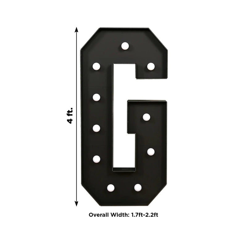 4ft Lighted Pre-Cut Foam Board LED Marquee Letter - Black