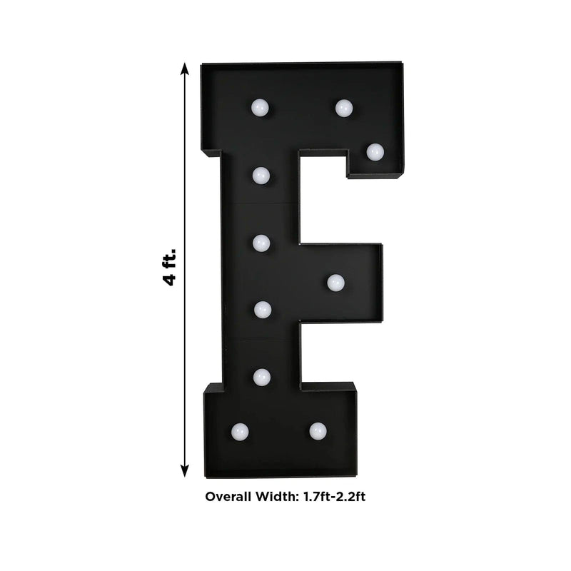 4ft Lighted Pre-Cut Foam Board LED Marquee Letter - Black