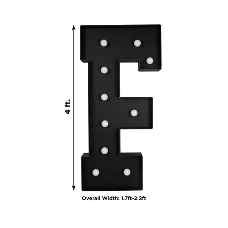 4ft Lighted Pre-Cut Foam Board LED Marquee Letter - Black