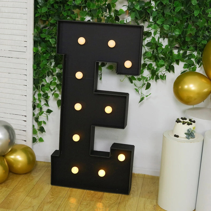 4ft Lighted Pre-Cut Foam Board LED Marquee Letter - Black