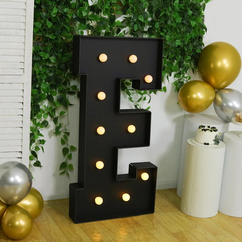 4ft Lighted Pre-Cut Foam Board LED Marquee Letter - Black