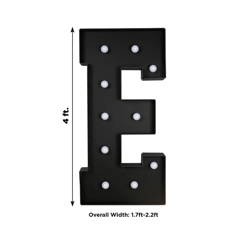 4ft Lighted Pre-Cut Foam Board LED Marquee Letter - Black