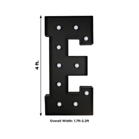 4ft Lighted Pre-Cut Foam Board LED Marquee Letter - Black