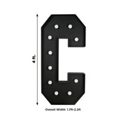 4ft Lighted Pre-Cut Foam Board LED Marquee Letter - Black