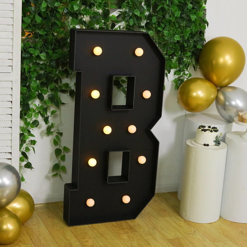 4ft Lighted Pre-Cut Foam Board LED Marquee Letter - Black