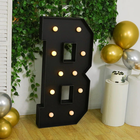 4ft Lighted Pre-Cut Foam Board LED Marquee Letter - Black