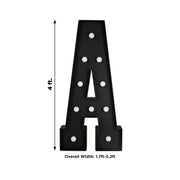 4ft Lighted Pre-Cut Foam Board LED Marquee Letter - Black