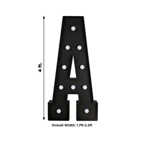 4ft Lighted Pre-Cut Foam Board LED Marquee Letter - Black