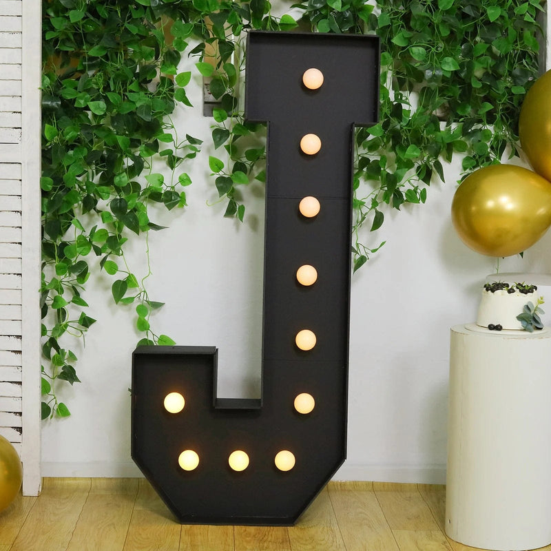 4ft Lighted Pre-Cut Foam Board LED Marquee Letter - Black