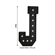4ft Lighted Pre-Cut Foam Board LED Marquee Letter - Black