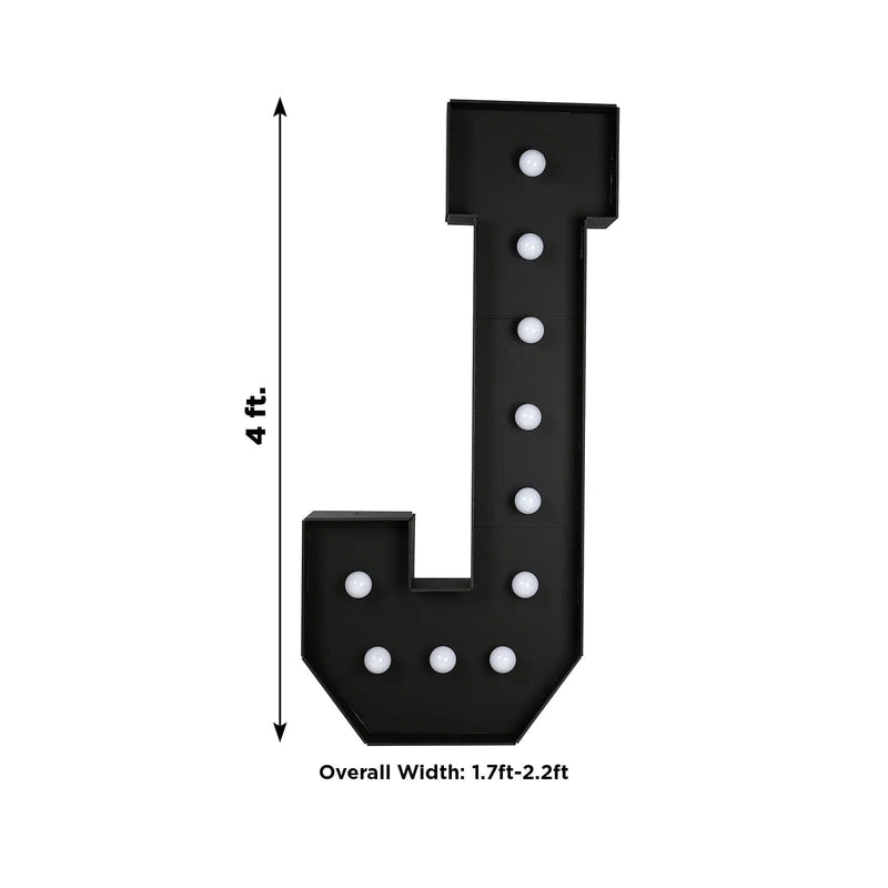 4ft Lighted Pre-Cut Foam Board LED Marquee Letter - Black