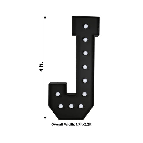4ft Lighted Pre-Cut Foam Board LED Marquee Letter - Black