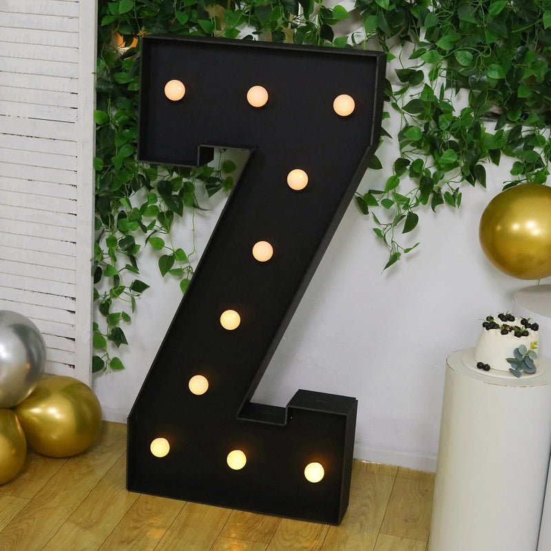 4ft Lighted Pre-Cut Foam Board LED Marquee Letter - Black