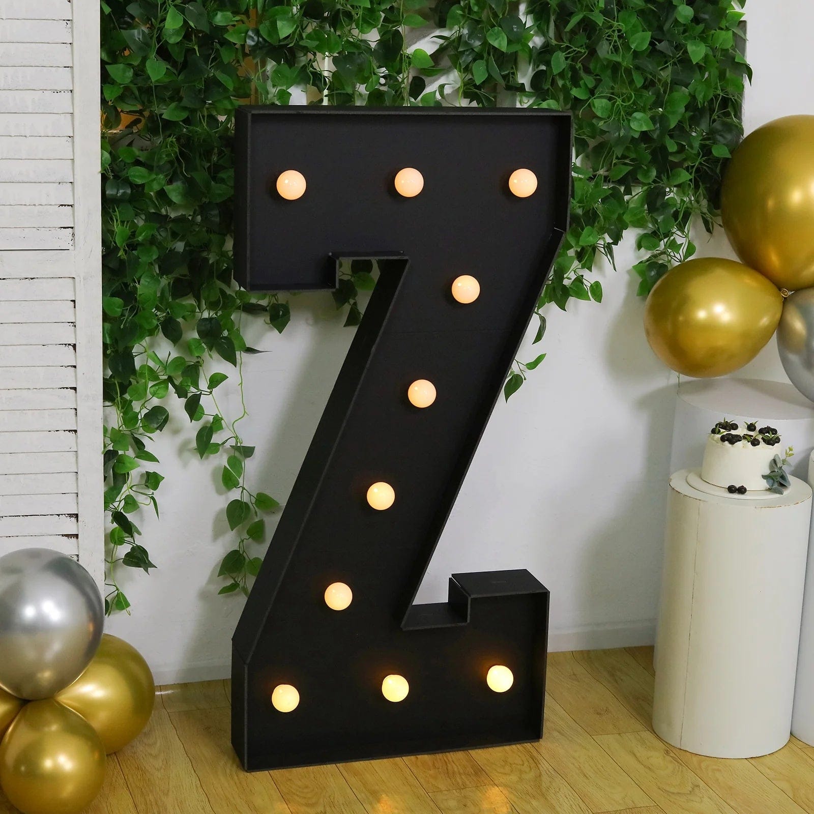 4ft Lighted Pre-Cut Foam Board LED Marquee Letter - Black