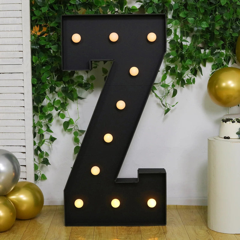 4ft Lighted Pre-Cut Foam Board LED Marquee Letter - Black