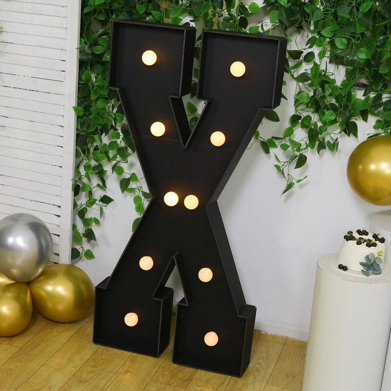 4ft Lighted Pre-Cut Foam Board LED Marquee Letter - Black