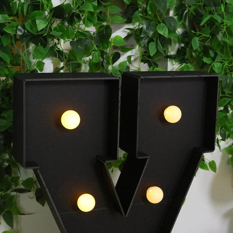 4ft Lighted Pre-Cut Foam Board LED Marquee Letter - Black
