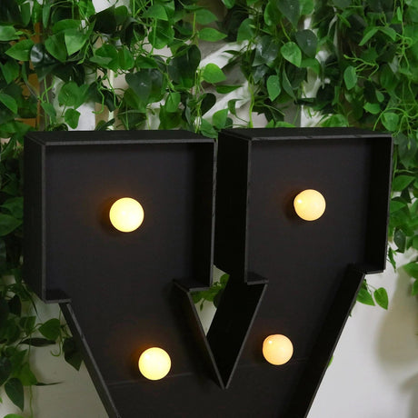 4ft Lighted Pre-Cut Foam Board LED Marquee Letter - Black