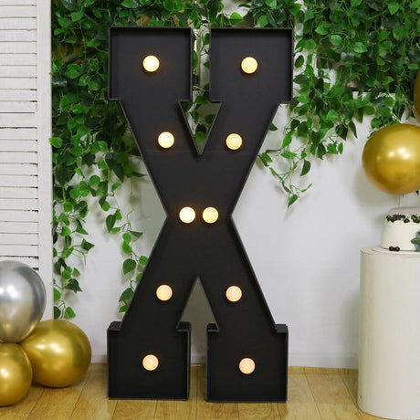 4ft Lighted Pre-Cut Foam Board LED Marquee Letter - Black