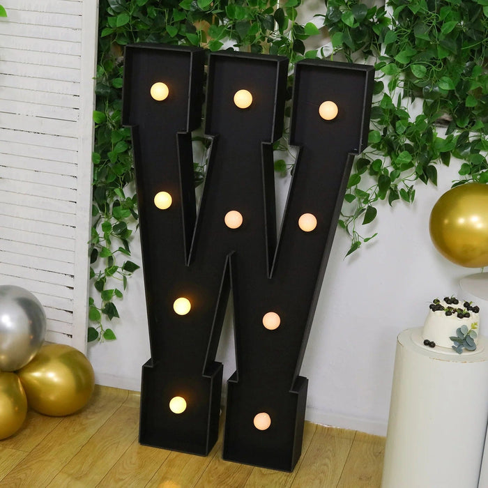 4ft Lighted Pre-Cut Foam Board LED Marquee Letter - Black