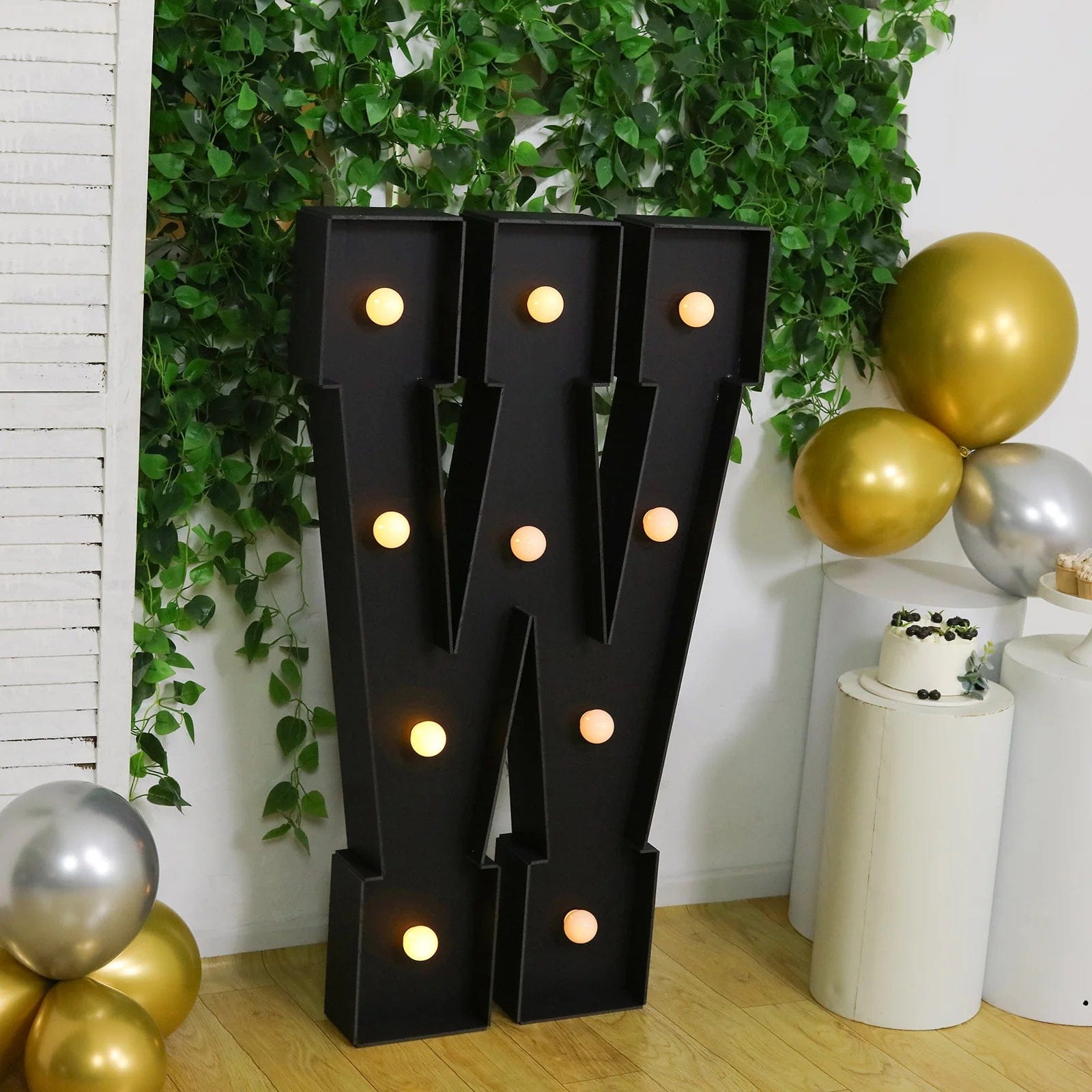 4ft Lighted Pre-Cut Foam Board LED Marquee Letter - Black