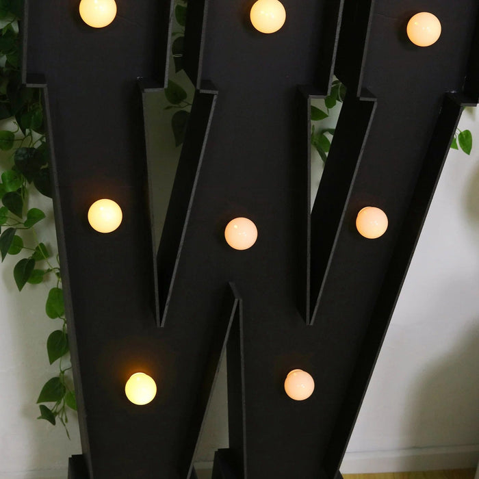 4ft Lighted Pre-Cut Foam Board LED Marquee Letter - Black