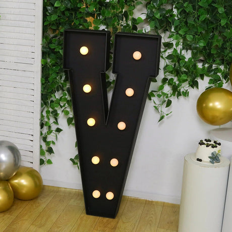 4ft Lighted Pre-Cut Foam Board LED Marquee Letter - Black