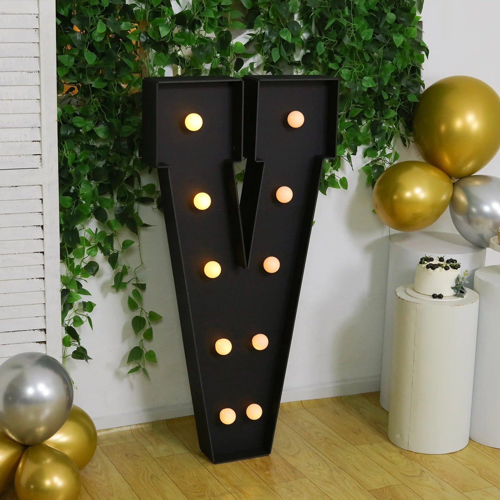 4ft Lighted Pre-Cut Foam Board LED Marquee Letter - Black