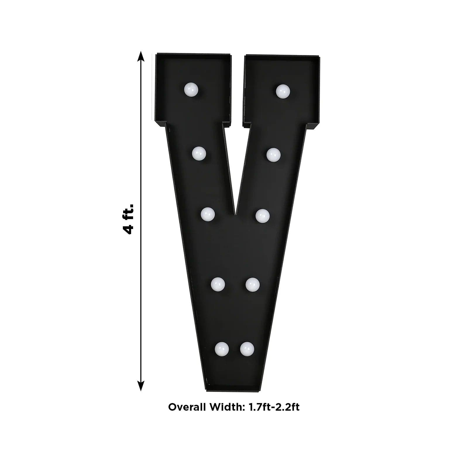 4ft Lighted Pre-Cut Foam Board LED Marquee Letter - Black