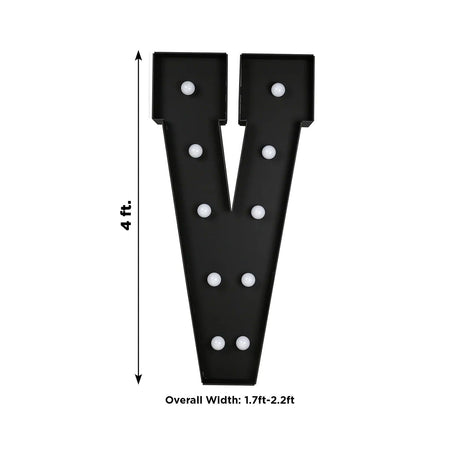 4ft Lighted Pre-Cut Foam Board LED Marquee Letter - Black