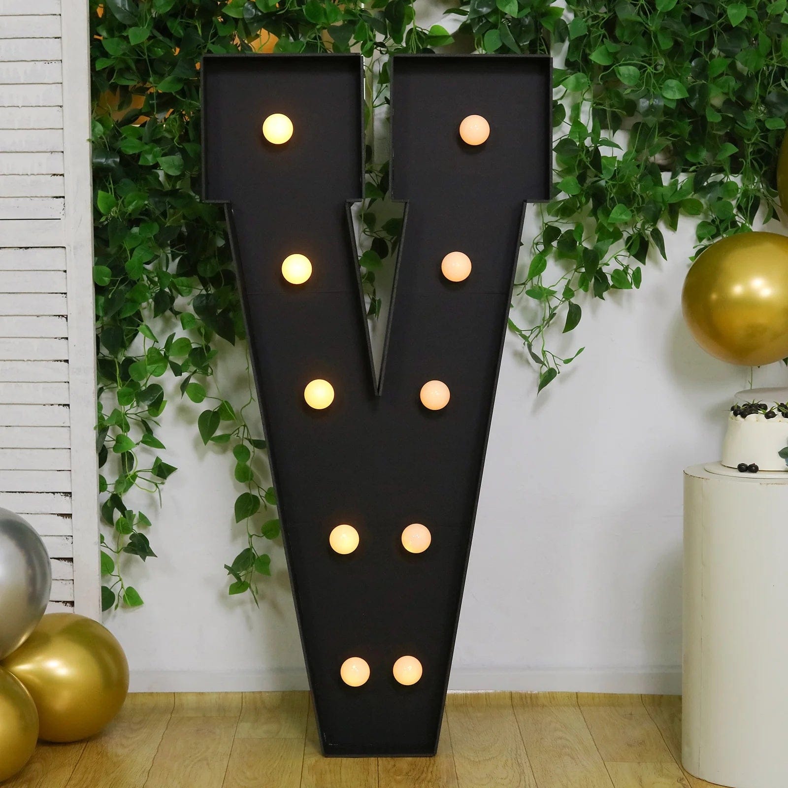 4ft Lighted Pre-Cut Foam Board LED Marquee Letter - Black