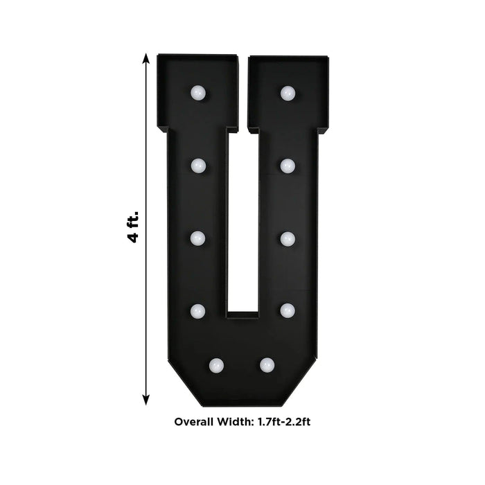 4ft Lighted Pre-Cut Foam Board LED Marquee Letter - Black