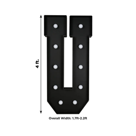 4ft Lighted Pre-Cut Foam Board LED Marquee Letter - Black