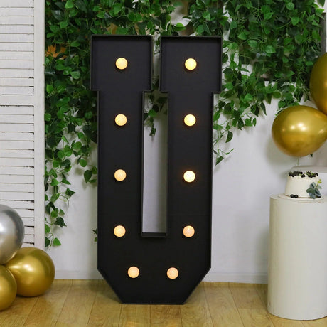 4ft Lighted Pre-Cut Foam Board LED Marquee Letter - Black